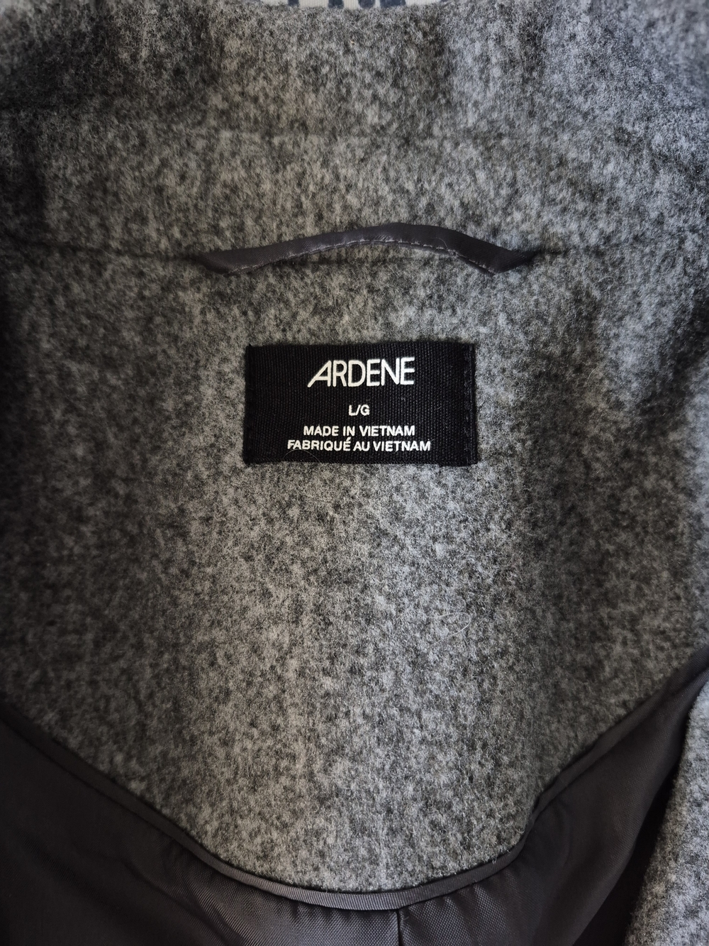 Ardene Gray Single-Breasted Wool-Blend Coat - Picture 3 of 4